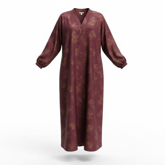 PRINTED ABAYA (FRONT OPEN)
