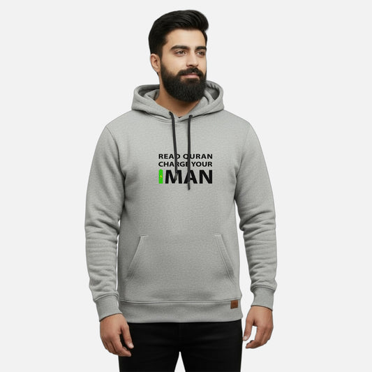 Read Quran Charge Your Iman | Kangaroo Hoodies