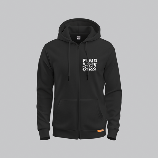 Black Zipper Hoodie