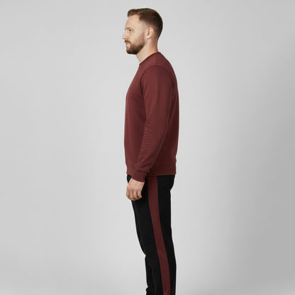 Maroon and Black Sweatshirt Tracksuit