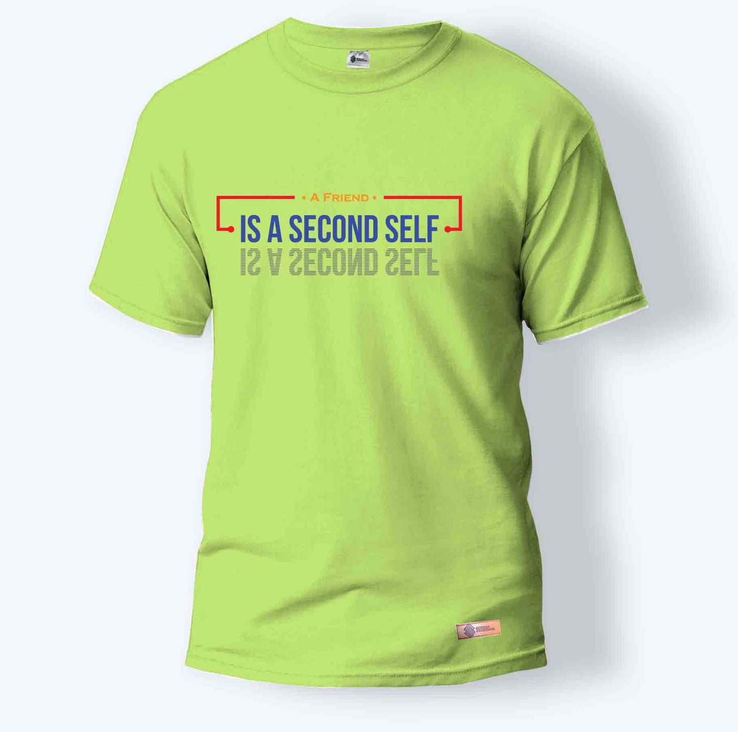 A Friend is a Second Self | Round Neck T-Shirt for Men