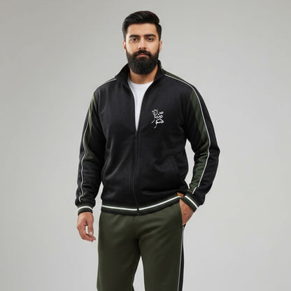 Black and Olive Green | Tracksuit