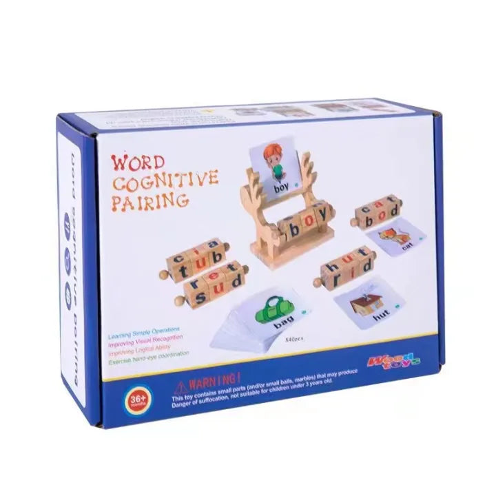 Word Cognitive Pairing Wooden Toy