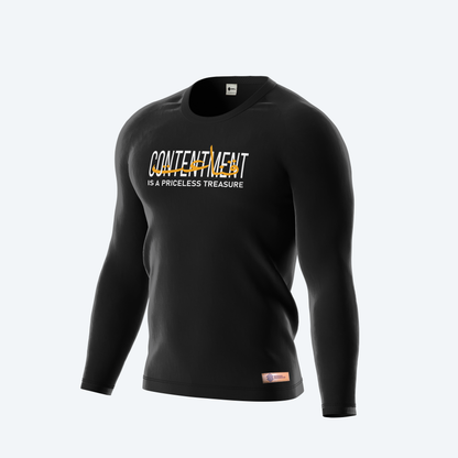 Contentment is a priceless treasure Full Sleeves Shirt