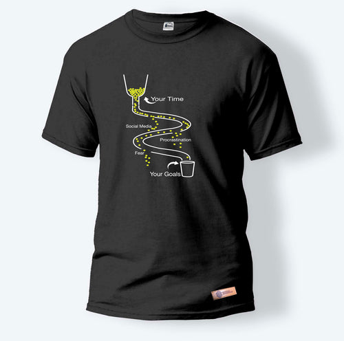 Your Time, Social Media, Procrastination, Fear and Your Goals | Round Neck T-Shirt for Men Hover