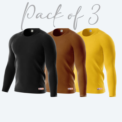 Pack of 3 Basic plain Full Sleeve shirts