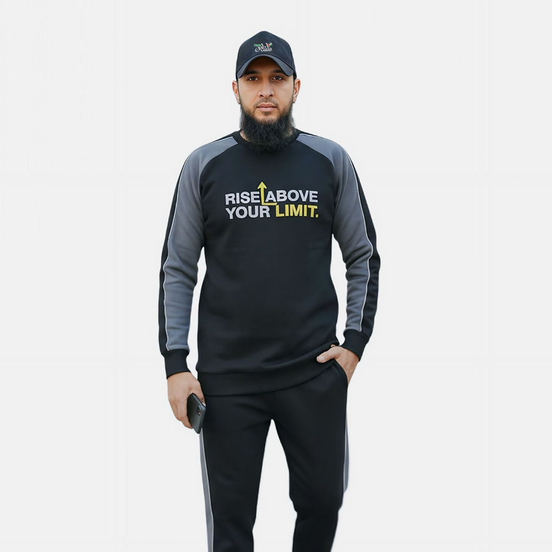 Black Grey Terry | Tracksuit