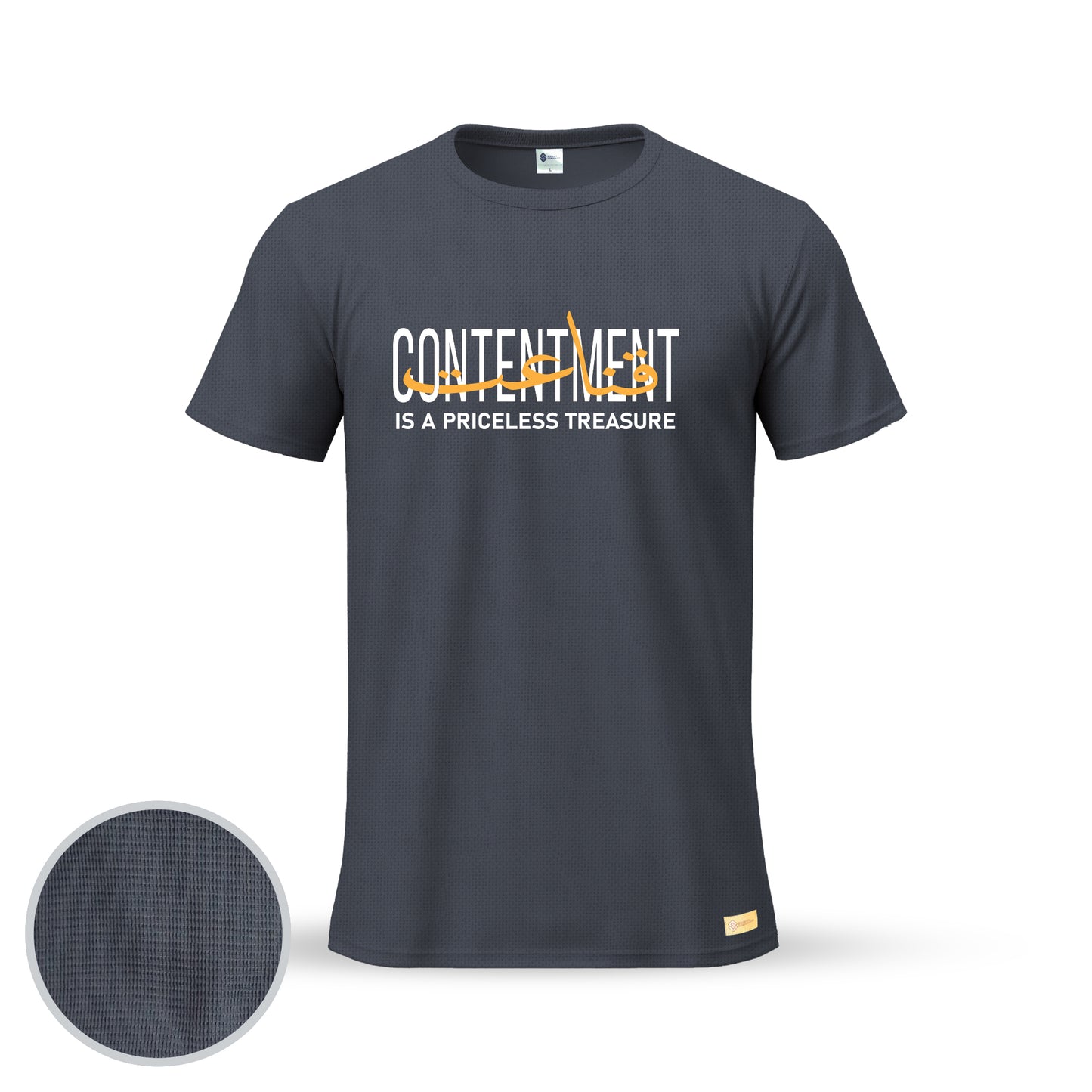 Contentment is a Priceless Treasure  | Thermal Round Neck T-Shirt for Men
