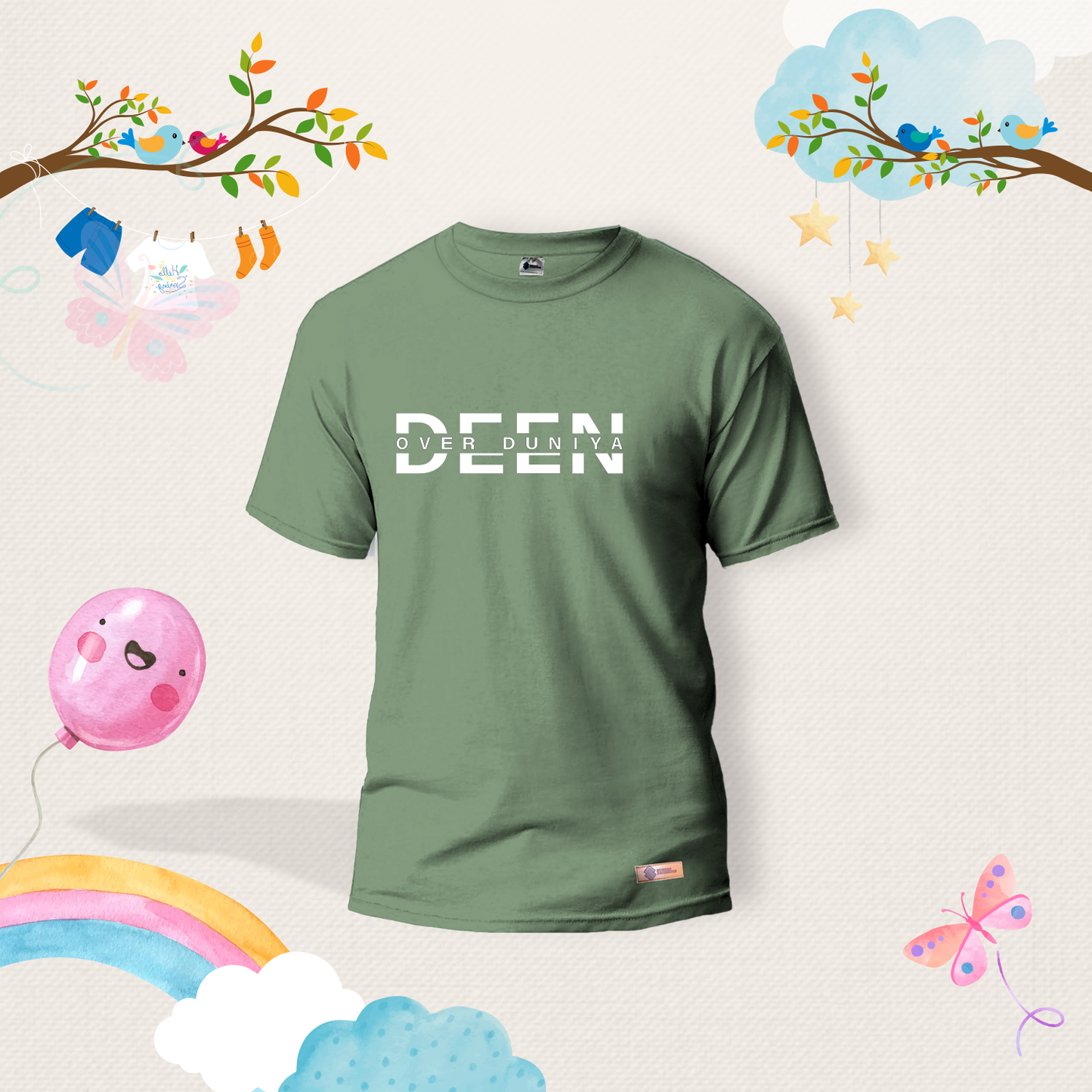 Deen Over Duniya Kids Shirts