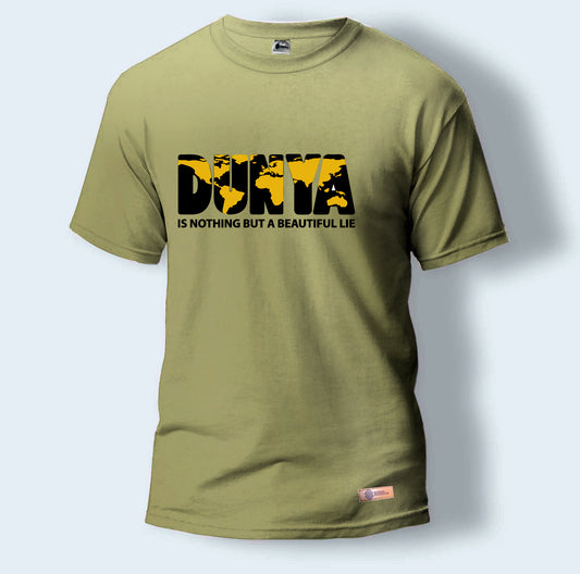 Dunya is Nothing But a Beautiful Lie | Round Neck T-Shirt for Men