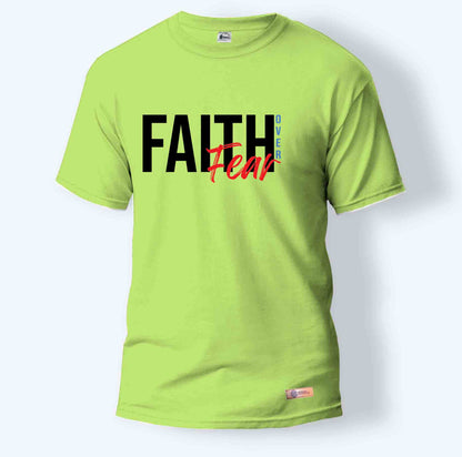 Faith Over Fear | Round Neck T-Shirt for Men