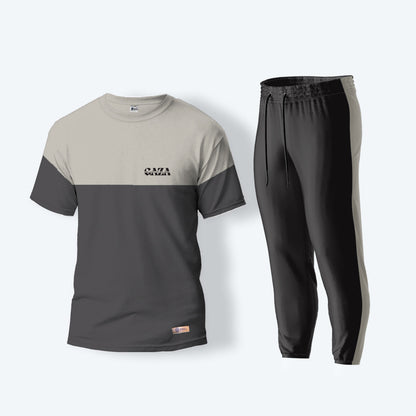 Black and Beige Track Suit