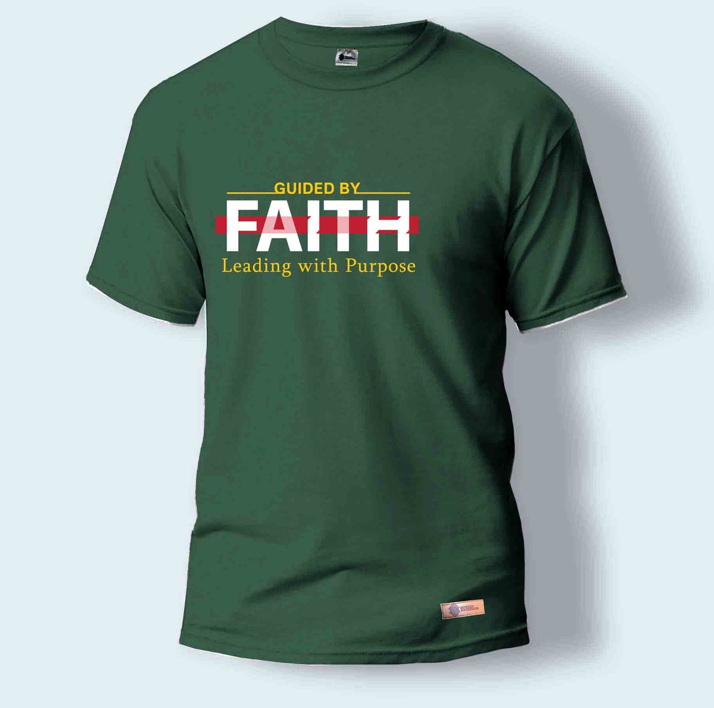 Guided By Faith Leading with Purpose | Round Neck T-Shirt for Men