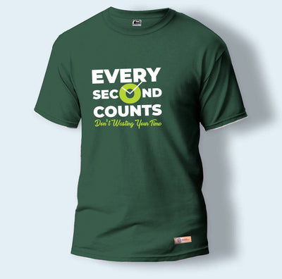 Every Second Counts | Round Neck T-Shirt for Men