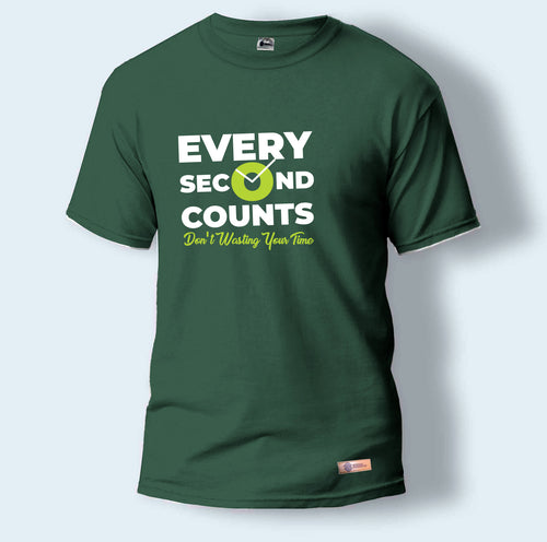 Every Second Counts | Round Neck T-Shirt for Men Hover