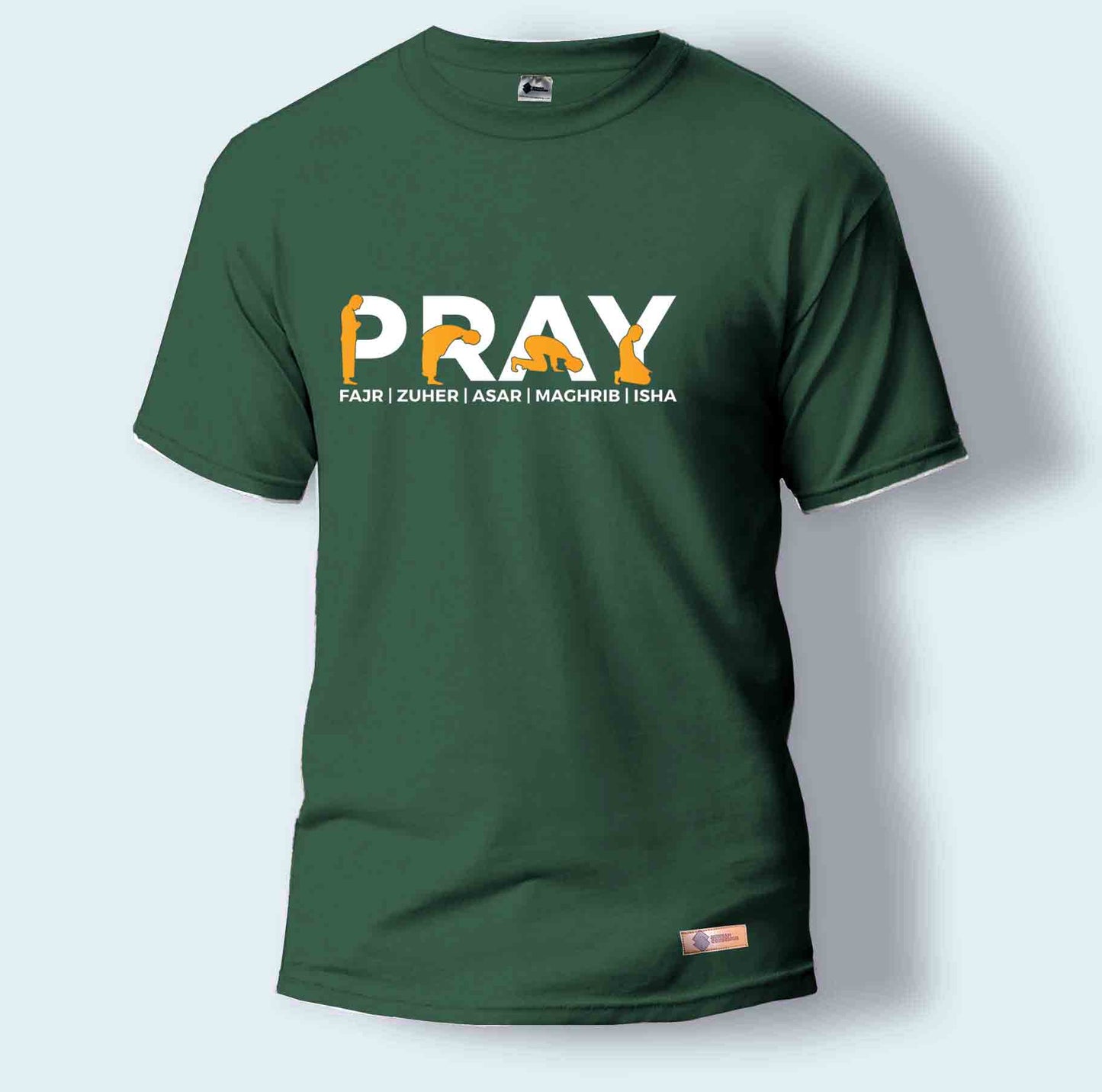 Pray Fajr, Zuher, Asar, Maghrib, Isha | Round Neck T-Shirt for Men