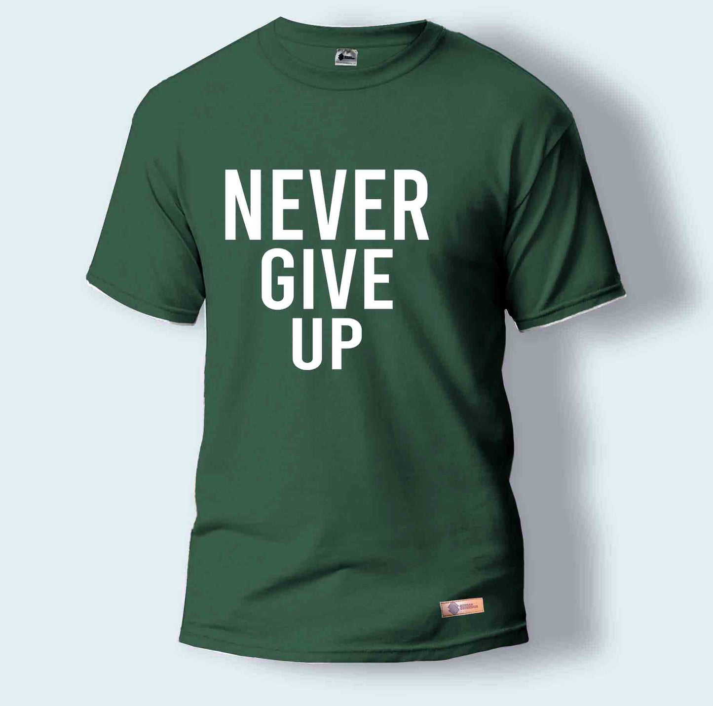 Never Give Up | Round Neck T-Shirt for Men