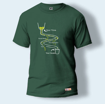 Your Time, Social Media, Procrastination, Fear and Your Goals | Round Neck T-Shirt for Men