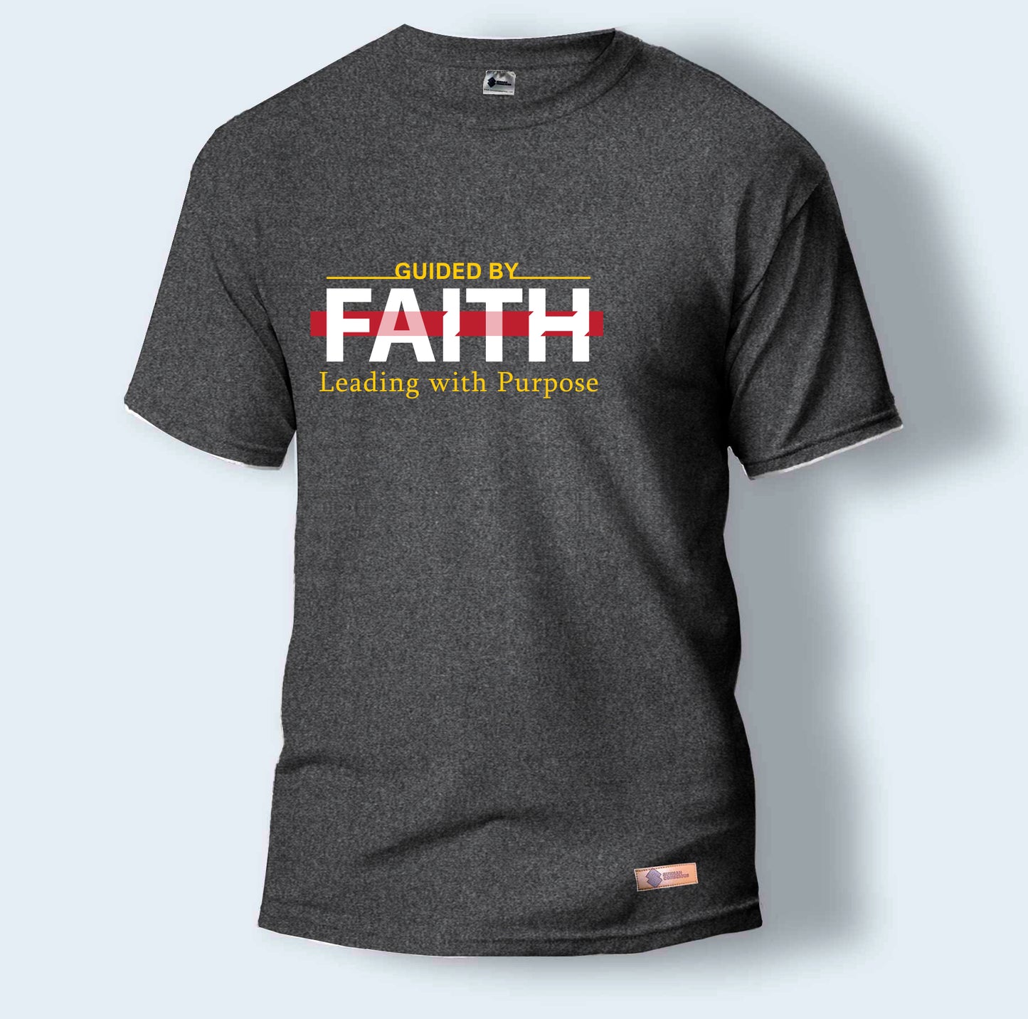 Guided By Faith Leading with Purpose | Round Neck T-Shirt for Men
