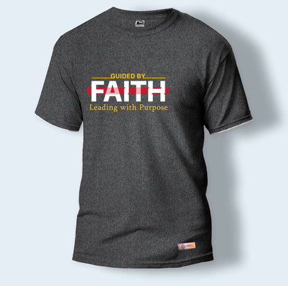 Guided By Faith Leading with Purpose | Round Neck T-Shirt for Men