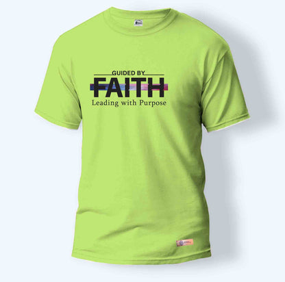 Guided By Faith Leading with Purpose | Round Neck T-Shirt for Men