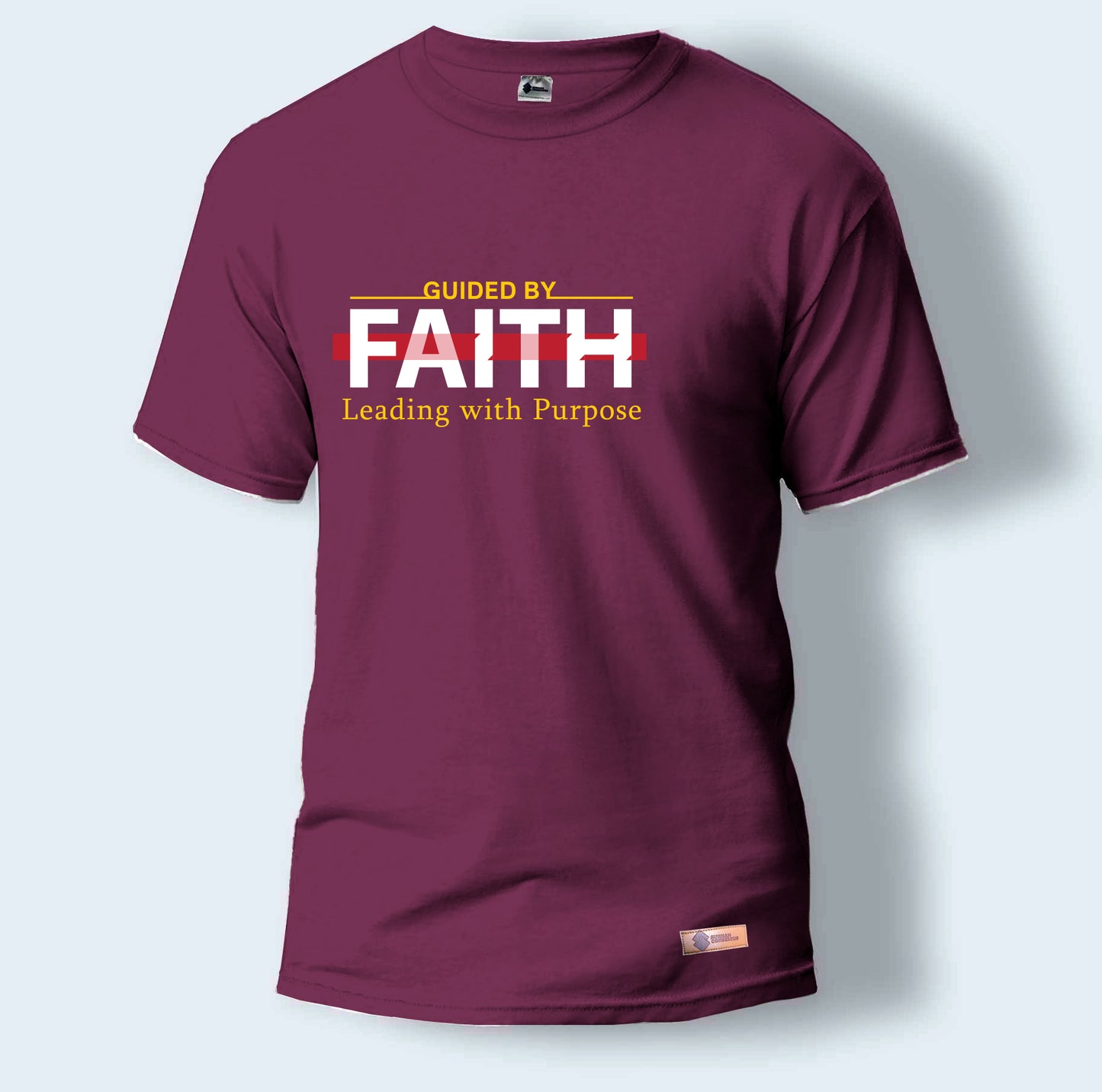 Guided By Faith Leading with Purpose | Round Neck T-Shirt for Men