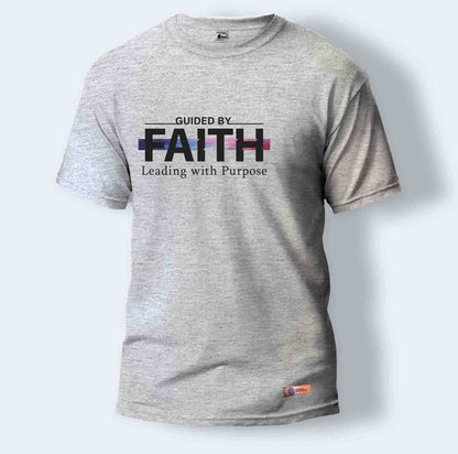 Guided By Faith Leading with Purpose | Round Neck T-Shirt for Men