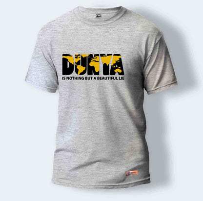 Dunya is Nothing But a Beautiful Lie | Round Neck T-Shirt for Men