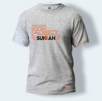 Connect With The Sunnah | Round Neck T-Shirt for Men