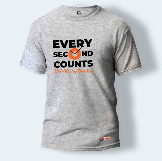 Every Second Counts | Round Neck T-Shirt for Men