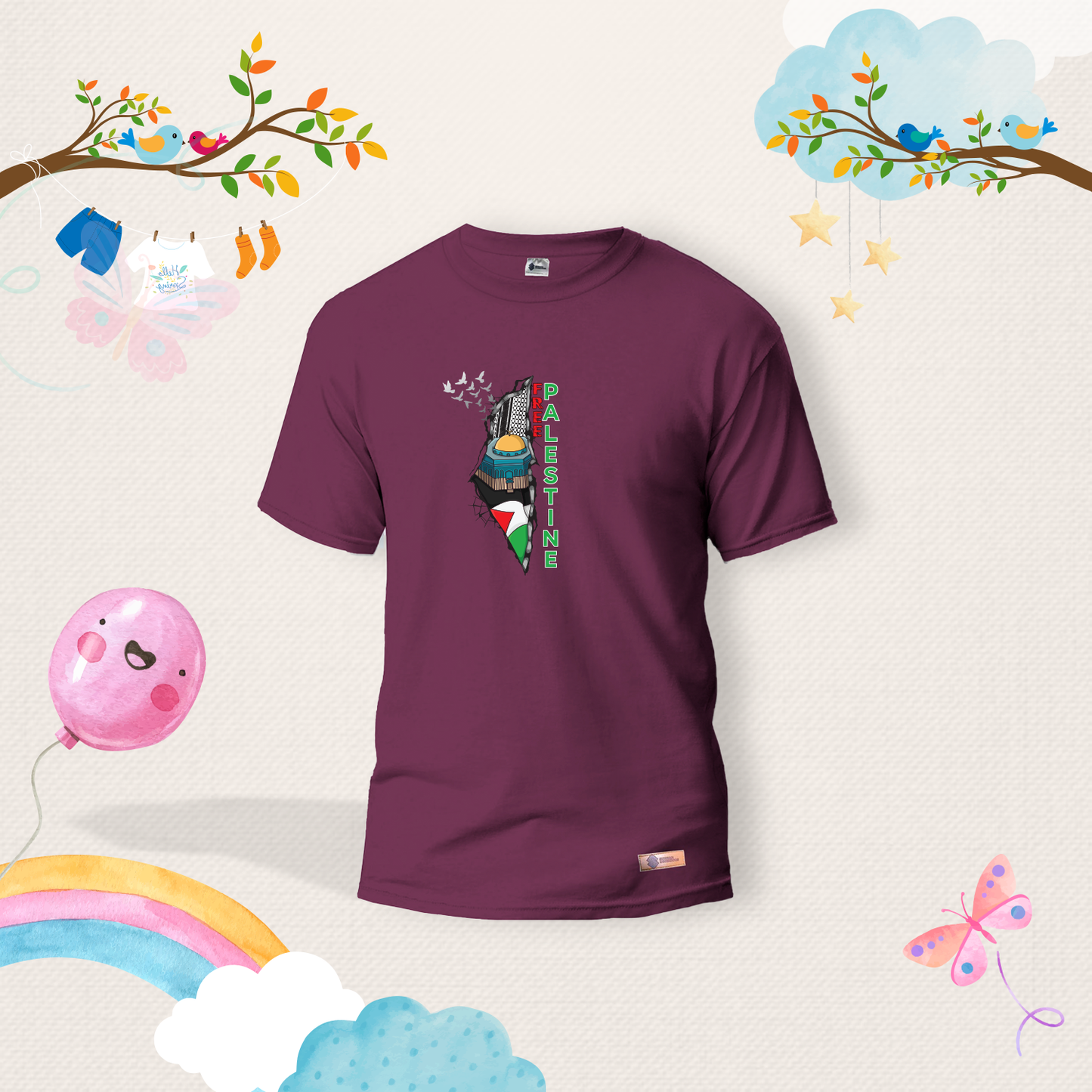 Free Palestine Kids Shirts