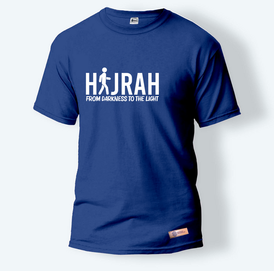 Hijrah From Darkness To The Light | Round Neck T-Shirt for Men