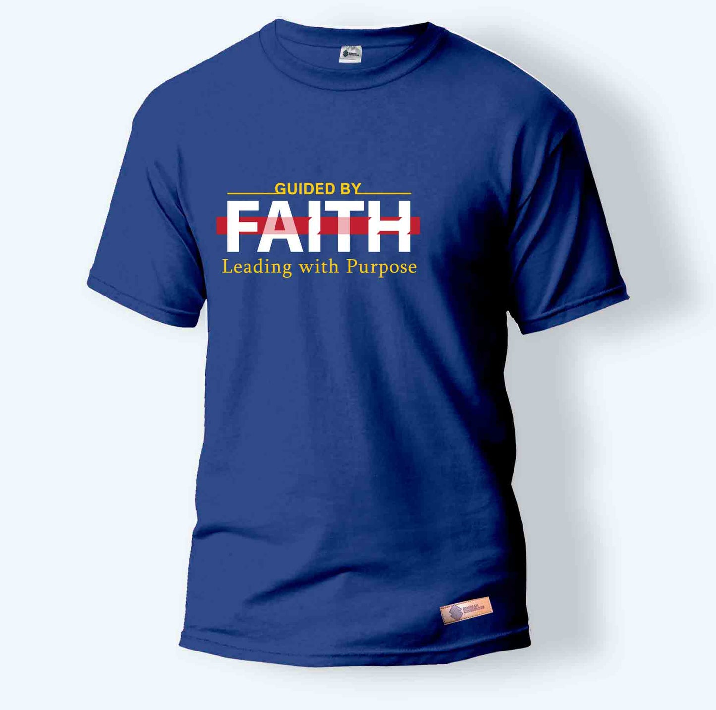 Guided By Faith Leading with Purpose | Round Neck T-Shirt for Men