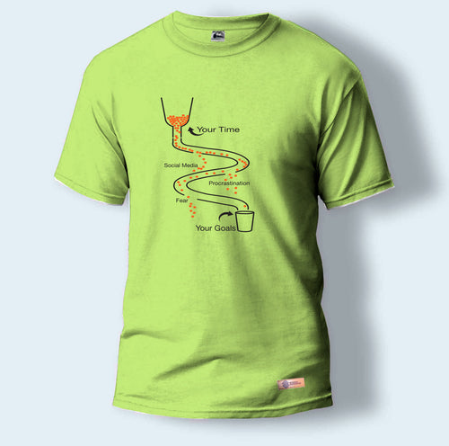 Your Time, Social Media, Procrastination, Fear and Your Goals | Round Neck T-Shirt for Men