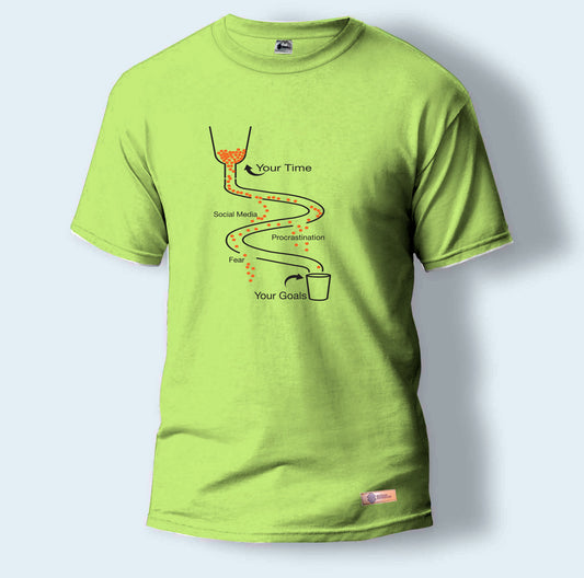 Your Time, Social Media, Procrastination, Fear and Your Goals | Round Neck T-Shirt for Men