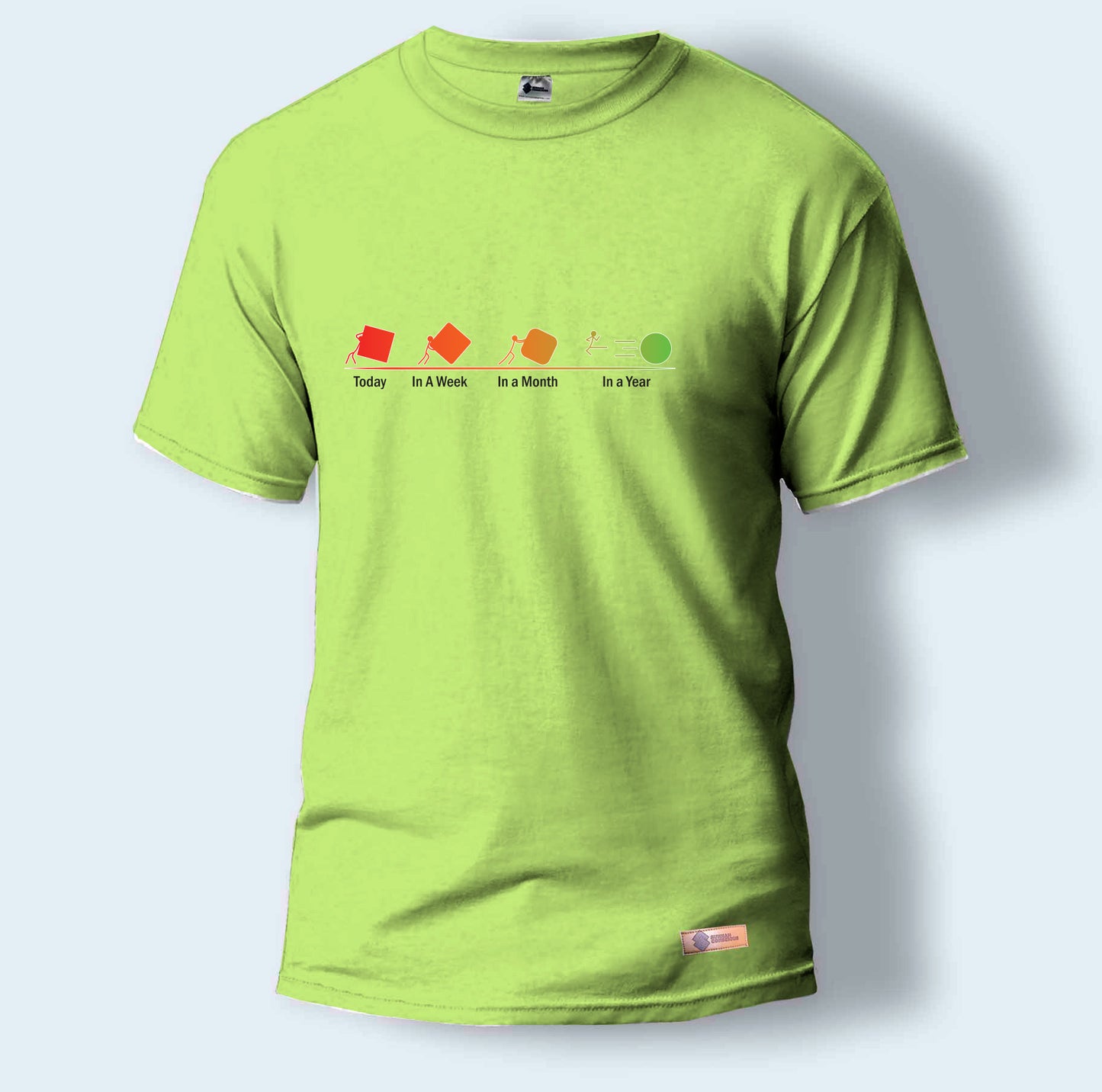 Today, In a Week, In a Month and In a Year | Round Neck T-Shirt for Men