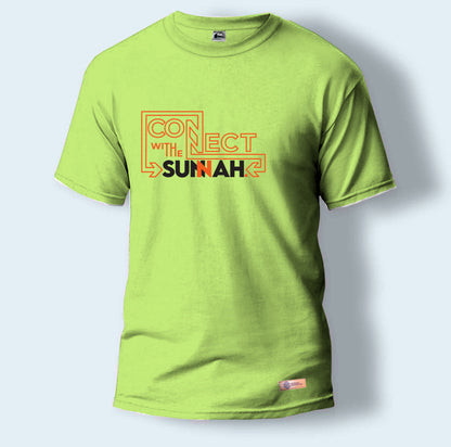 Connect With The Sunnah | Round Neck T-Shirt for Men