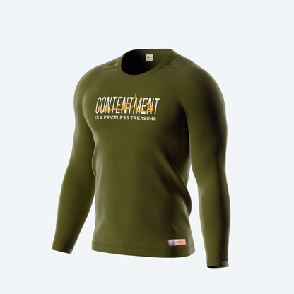 Contentment is a priceless treasure Full Sleeves Shirt