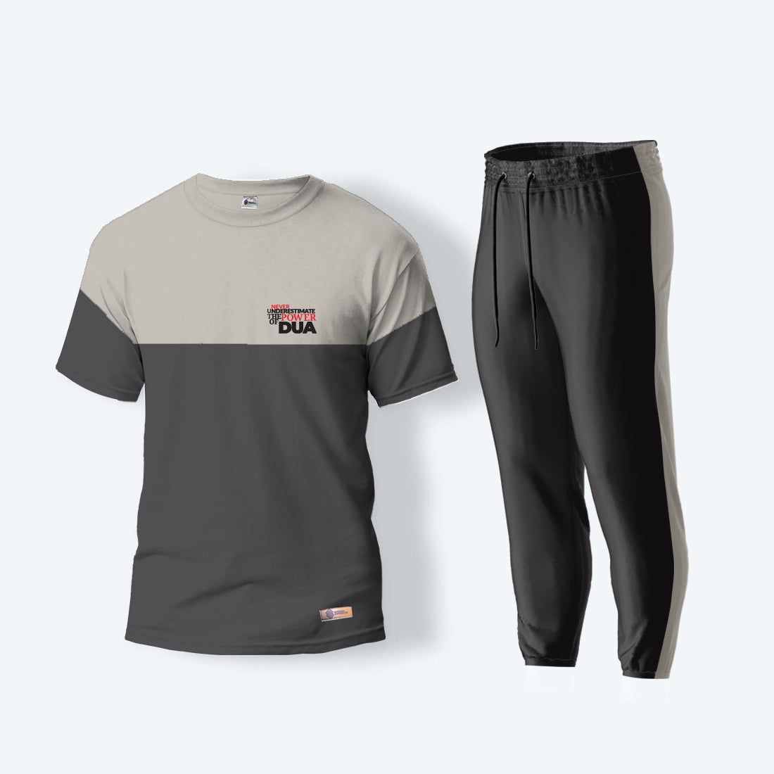 Black and Beige Track Suit