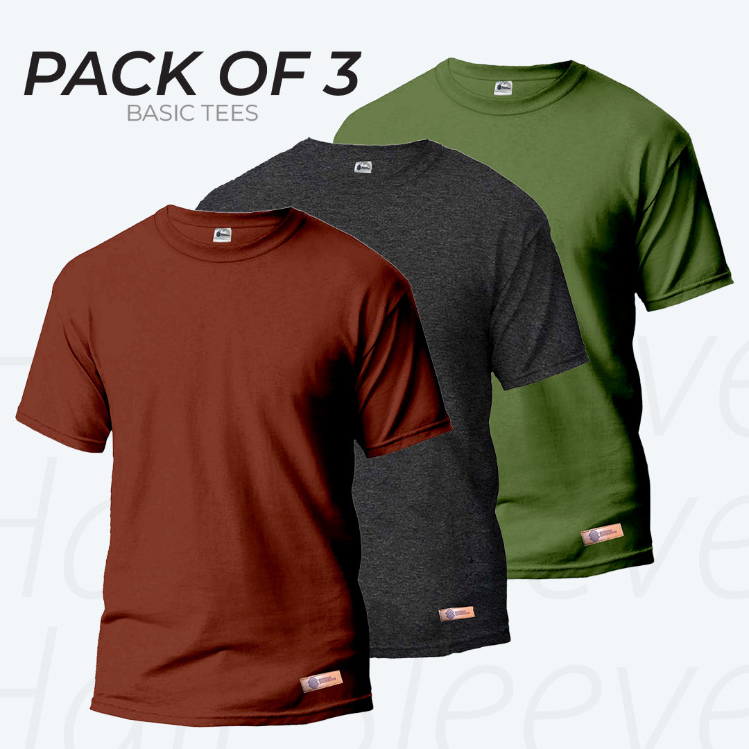 Pack of 3 Plain Shirts