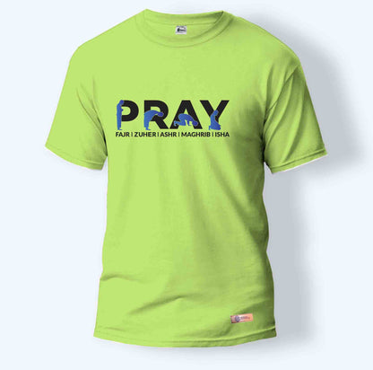 Pray Fajr, Zuher, Asar, Maghrib, Isha | Round Neck T-Shirt for Men