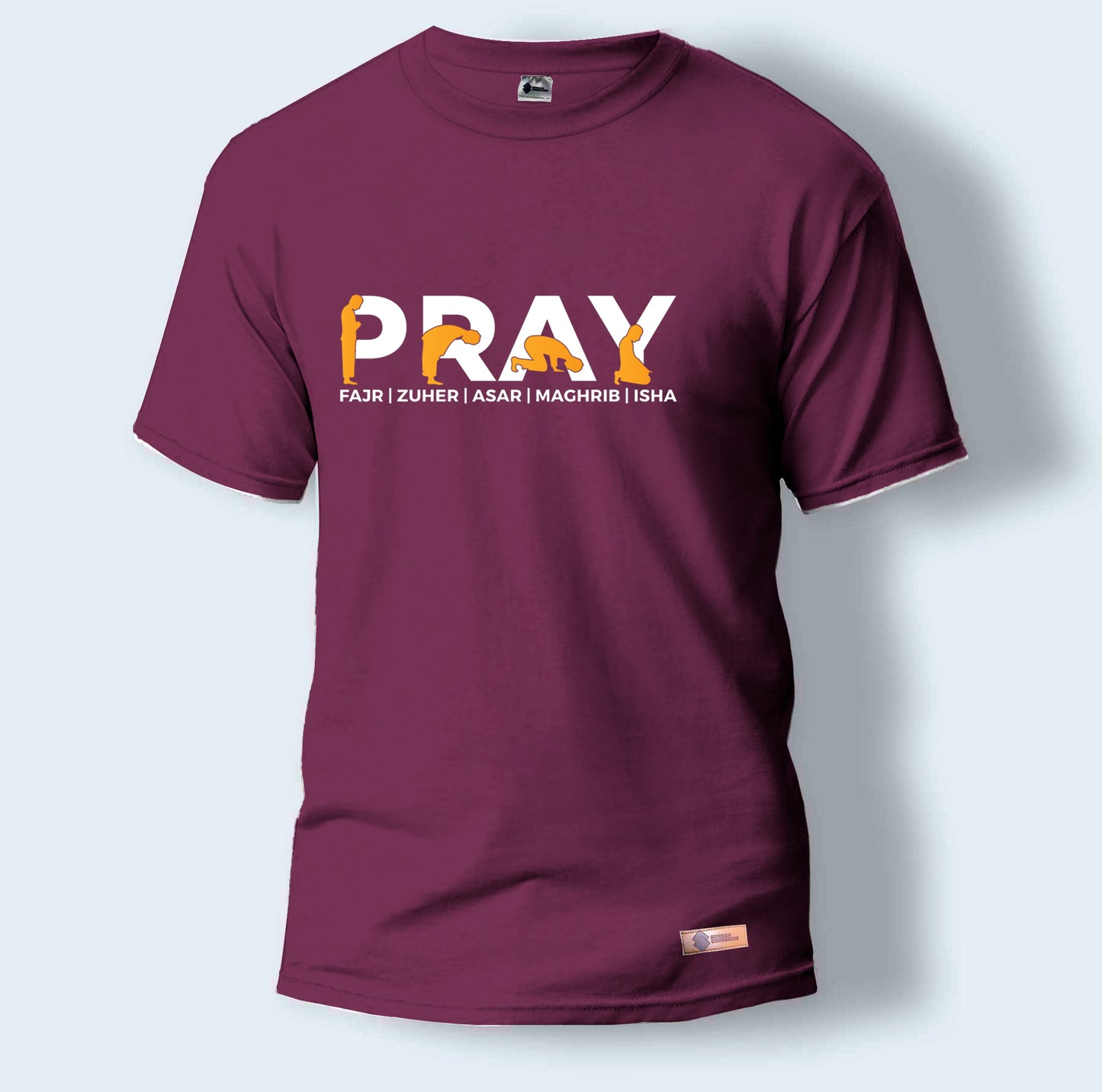 Pray Fajr, Zuher, Asar, Maghrib, Isha | Round Neck T-Shirt for Men