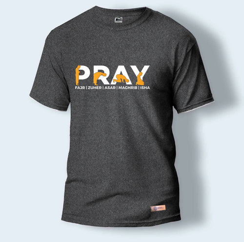 Pray Fajr, Zuher, Asar, Maghrib, Isha | Round Neck T-Shirt for Men