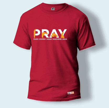 Pray Fajr, Zuher, Asar, Maghrib, Isha | Round Neck T-Shirt for Men