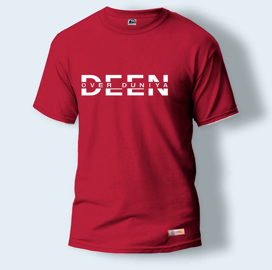 Deen Over Duniya | Round Neck T-Shirt for Men