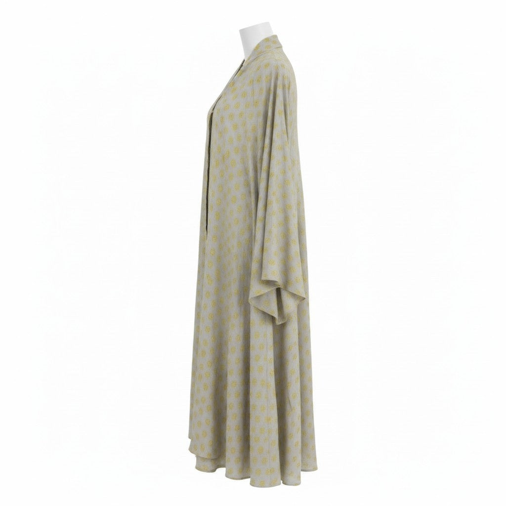 Beige| Printed Abaya