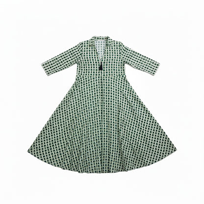Green Flowers | Printed Abaya