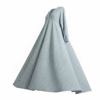 Silver Blue  | Printed Abaya