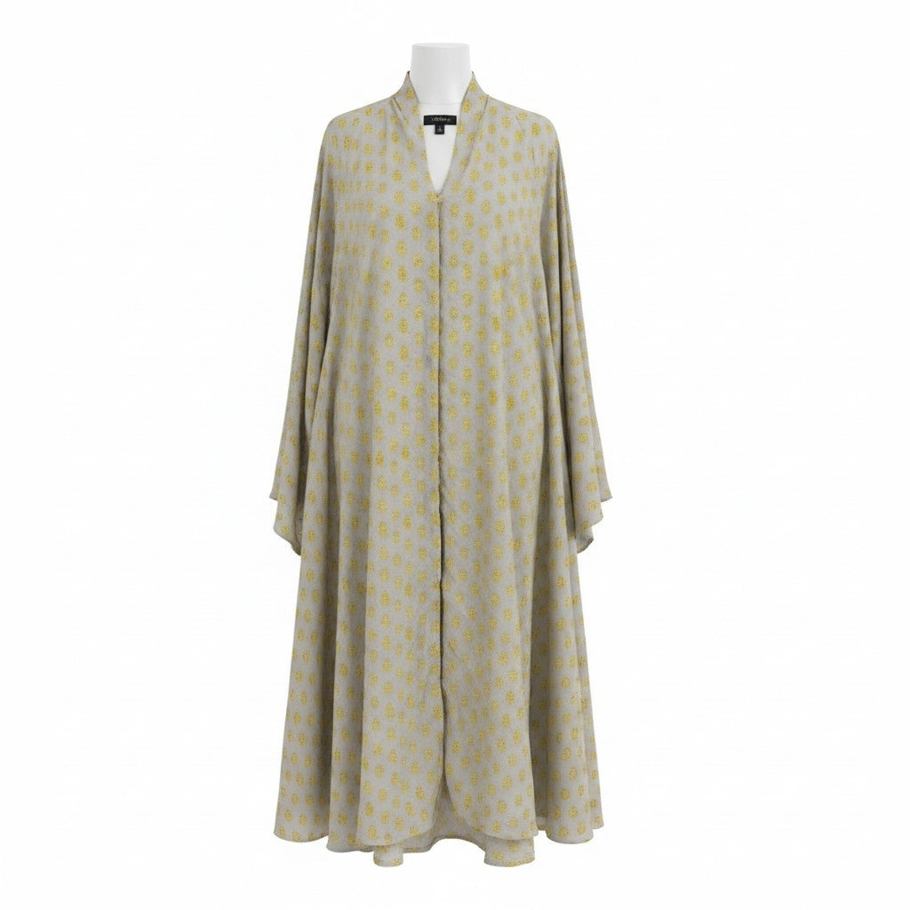 Beige| Printed Abaya