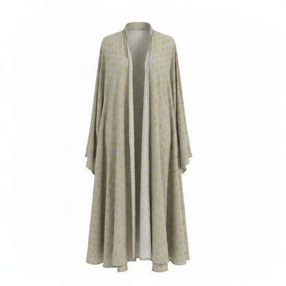Beige| Printed Abaya